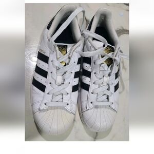 Adidas Superstar White with Black Stripes